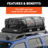 18221 by CURT MANUFACTURING - 59in. x 34in. x 21in. Weather-Resistant Vinyl Roof Rack Cargo Bag