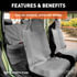 18500 by CURT MANUFACTURING - Seat Defender 58in. x 23in. Removable Waterproof Grey Bucket Seat Cover