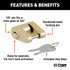 23022 by CURT MANUFACTURING - Coupler Lock (1/4in. Pin; 3/4in. Latch Span; Padlock; Brass-Plated)