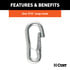 80313 by CURT MANUFACTURING - 27in. Safety Chain with 1 Snap Hook (5;000 lbs; Clear Zinc)