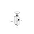 A83034 by HALDEX - Push-Pull Bulkhead Mount Valve - 2-Way, 1/4 in. Ports, with Knob (A25079), without Face Plate