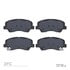 1551-1593-00 by DYNAMIC FRICTION COMPANY - 5000 Advanced Brake Pads - Ceramic