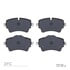 1551-1801-00 by DYNAMIC FRICTION COMPANY - 5000 Advanced Brake Pads - Ceramic