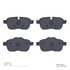 1551-1433-00 by DYNAMIC FRICTION COMPANY - 5000 Advanced Brake Pads - Low Metallic