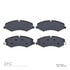 1551-1479-00 by DYNAMIC FRICTION COMPANY - 5000 Advanced Brake Pads - Low Metallic