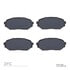 1551-0525-00 by DYNAMIC FRICTION COMPANY - 5000 Advanced Brake Pads - Semi Metallic