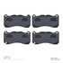 1311-1666-00 by DYNAMIC FRICTION COMPANY - 3000 Semi-Metallic Brake Pads