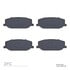 1551-0660-00 by DYNAMIC FRICTION COMPANY - 5000 Advanced Brake Pads - Semi Metallic