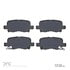 1551-0865-00 by DYNAMIC FRICTION COMPANY - 5000 Advanced Brake Pads - Ceramic