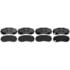 Raybestos ATD1265M Disc Brake Pad Set Brake Parts Inc Raybestos AT Overstock Metallic Disc Brake Pad Set
