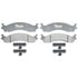 Raybestos ATD655AM Disc Brake Pad Set Brake Parts Inc Raybestos AT Overstock Metallic Disc Brake Pad Set