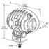 64W11 by GROTE - Trilliant Oval LED Work Lights, Close Range, 2000 Lumens, Deutsch, 9-32V