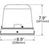 78010 by GROTE - Tall Dome LED Beacons - Dual Color, Class I, Amber / Blue / Clear Dome
