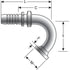 G20372-1212T by GATES - Code 62 O-Ring Flange Heavy-135 Bent Tube-TuffCoat Xtreme Plating (GlobalSpiral)