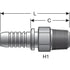 G22100-2424 by GATES - Male Pipe (NPTF - 30 Cone Seat) (GlobalSpiral Plus)