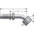 G22175-2424 by GATES - Female JIC 37 Flare Swivel - 45 Bent Tube (GlobalSpiral Plus)