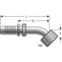 G22235-2424X by GATES - Female Flat-Face O-Ring Swivel - 45 Bent Tube (GlobalSpiral Plus)