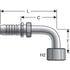 G22240-2424X by GATES - Female Flat-Face O-Ring Swivel - 90 Bent Tube (GlobalSpiral Plus)