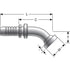 Gates G22357-2424 Hydraulic Coupling / Adapter Code 62 O-Ring Flange Heavy - 45 Bent Tube (GlobalSpiral Plus)