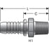 G22795-2424 by GATES - Male British Standard Pipe Tapered (GlobalSpiral Plus)