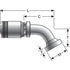 G24409-2432 by GATES - Caterpillar Style O-Ring Flange - 60 Bent Tube (GlobalSpiral MAX Pressure)