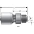 Gates G25165-0505 Hydraulic Coupling / Adapter Male JIC 37 Flare (MegaCrimp)