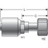 G25170-0404T by GATES - Female JIC 37 Flare Swivel - TuffCoat Xtreme Plating (MegaCrimp)