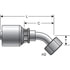 Gates G25175-1616X Hydraulic Coupling / Adapter Female JIC 37 Flare Swivel - 45 Bent Tube (MegaCrimp)