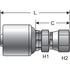 G25200-0404 by GATES - Female SAE 45 Flare Swivel (MegaCrimp)