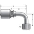 G25204-0810 by GATES - Female SAE 45 Flare Swivel - 90 Bent Tube (MegaCrimp)