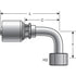 G25205-0405 by GATES - Female SAE 45 Flare Swivel - 90 Bent Tube (MegaCrimp)