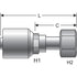 G25230-0604T by GATES - Female Flat-Face O-Ring Swivel - TuffCoat Xtreme Plating (MegaCrimp)