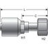 Gates G25230-1012X Hydraulic Coupling / Adapter Female Flat-Face O-Ring Swivel (MegaCrimp)