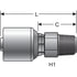 G25100-0402 by GATES - Male Pipe (NPTF - 30 Cone Seat) (MegaCrimp)