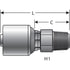 G25100-0404T by GATES - Male Pipe (NPTF - 30 Cone Seat) - TuffCoat Xtreme Plating (MegaCrimp)