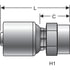 Gates G25110-0806X Hydraulic Coupling / Adapter Female Pipe (NPTF - Without 30 Cone Seat) (MegaCrimp)