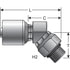 G25122-0608 by GATES - Male O-Ring Boss Swivel - 45 Block (MegaCrimp)