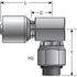 G25123-0405 by GATES - Male O-Ring Boss Swivel - 90 Block (MegaCrimp)