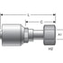 Gates G25645-1018X Hydraulic Coupling / Adapter Female DIN 24 Cone Swivel - Light Series with O-Ring (MegaCrimp)