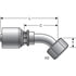 G25831-0404 by GATES - Female British Standard Parallel Pipe O-Ring Swivel - 45 Bent Tube (MegaCrimp)