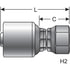 G25855-0606 by GATES - Female British Flat-Face Swivel (MegaCrimp)