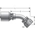 G25911-0404 by GATES - Female Komatsu Style Japanese Metric Swivel - 45 Bent Tube (MegaCrimp)