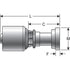 G25300-0808T by GATES - Code 61 O-Ring Flange - TuffCoat Xtreme Plating (MegaCrimp)