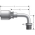 Gates G25504-0506 Hydraulic Coupling / Adapter SAE Male Inverted Swivel - 90 Bent Tube (MegaCrimp)