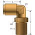 Gates G31124-0804 Hydraulic Coupling / Adapter Air Brake to Male Pipe Swivel - 90 (SureLok)