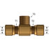 Gates G32136-0806 Hydraulic Coupling / Adapter Air Brake Branch Tee to Male Pipe (Nylon Tubing Compression)