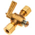 Gates G33701-0404 Hydraulic Coupling / Adapter Shut-off Cock - Copper Tubing Ind. Compress. to Copper Tubing Ind. Compress.