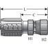 G34210-0404 by GATES - Dual Seat Female JIC 37/SAE 45 Flare Swivel - Steel (C5CXH, C5C, C5D & C5M Hose)