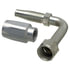 Gates G34213-0505 Hydraulic Coupling / Adapter Dual Seat Female JIC 37/SAE 45 Flare Swivel - 90 Bent Tube - Steel