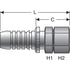 G17170-0606 by GATES - Female JIC 37 Flare Swivel (Stainless Steel Braid)